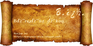 Bányász Ákos névjegykártya