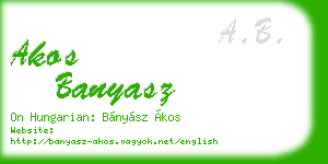 akos banyasz business card