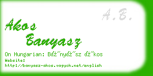 akos banyasz business card